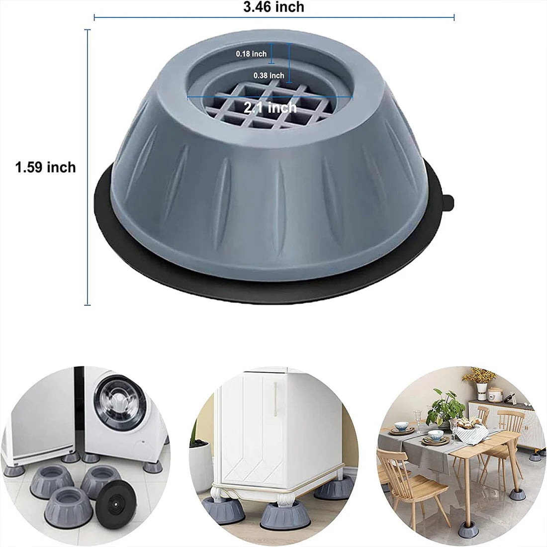4Pcs Anti Vibration Pads for Washing Machine