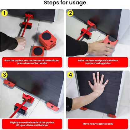 Furniture Lifting Moving Wheel - Heavy Duty Pads Easy and Safe Moving Slider Tools for Shifting Washing Machines, Fridge, Sofa and Wardrobes | Max Load 150KG/331LBS (Only Wheel Pad, Pack of 4)