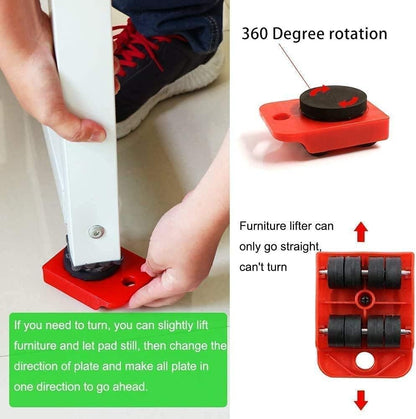 Furniture Lifting Moving Wheel - Heavy Duty Pads Easy and Safe Moving Slider Tools for Shifting Washing Machines, Fridge, Sofa and Wardrobes | Max Load 150KG/331LBS (Only Wheel Pad, Pack of 4)
