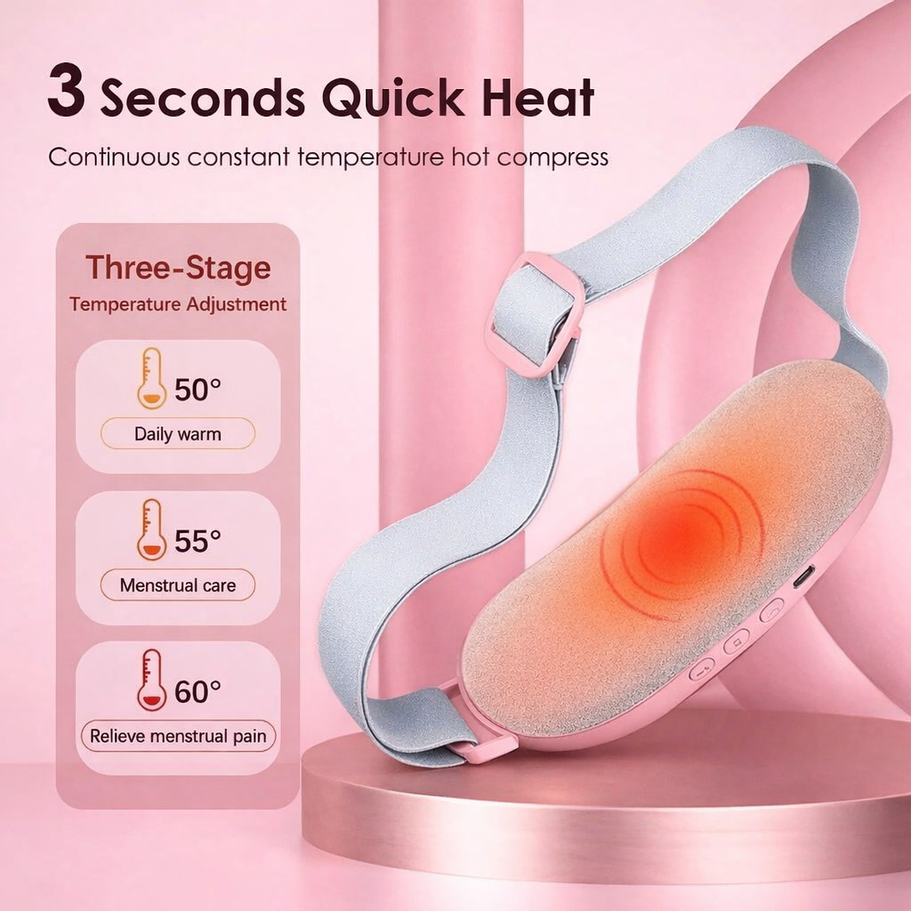 Period Cramp Relief Massager with Heating Pad