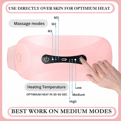 Period Cramp Relief Massager with Heating Pad