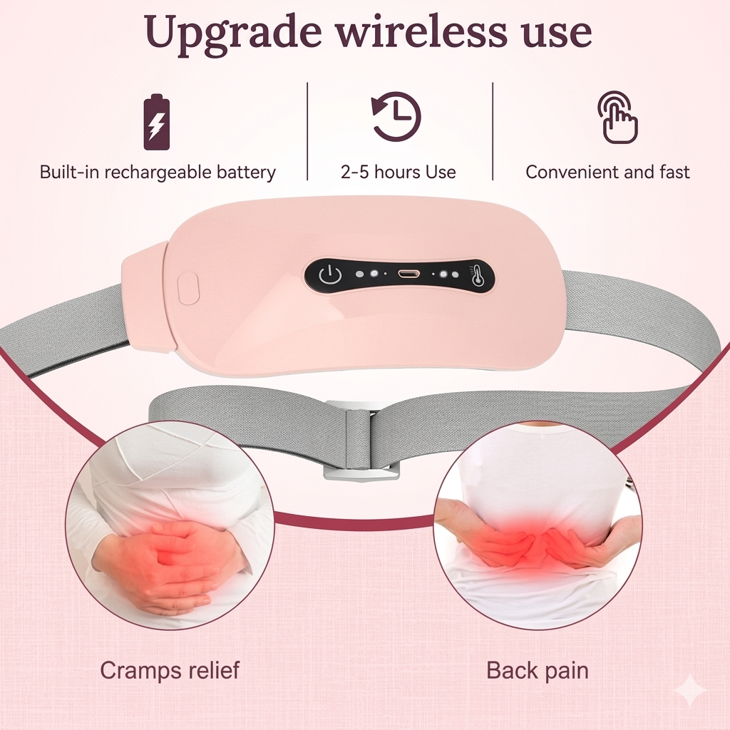 Period Cramp Relief Massager with Heating Pad