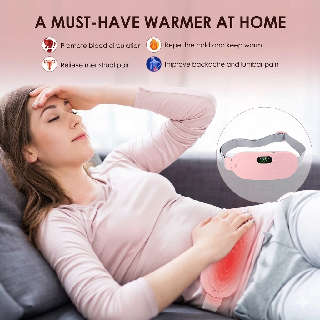 Period Cramp Relief Massager with Heating Pad